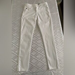 AG Adriano Goldschmied Women's White Super Skinny Ankle Jeans